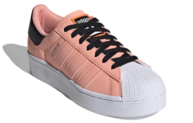 Adidas Originals Superstar Collection Skateboard Shoes Women's Low Top Pink Orange FW3573