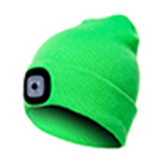 Căciulă unisex în aer liber Ciclism Drumeții LED Lumină tricotată Căciulă elastică de iarnă