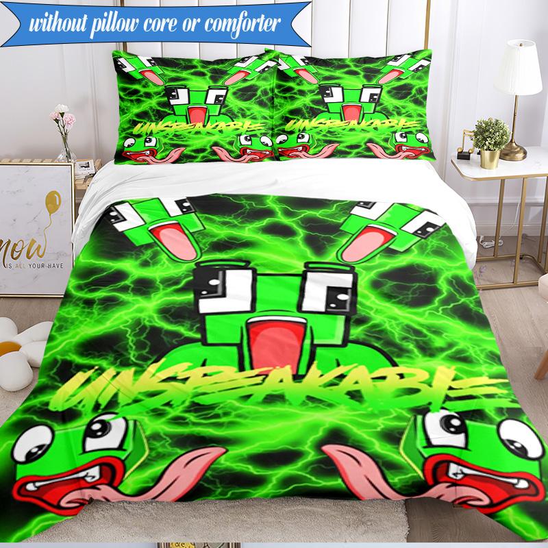 Colorful game Friends 3pcs K-pop music group Bedding set,Ideal for Bedroom, Dormitory,Including Duvet Cover And 2pcs Pillowcases,Fan gifts