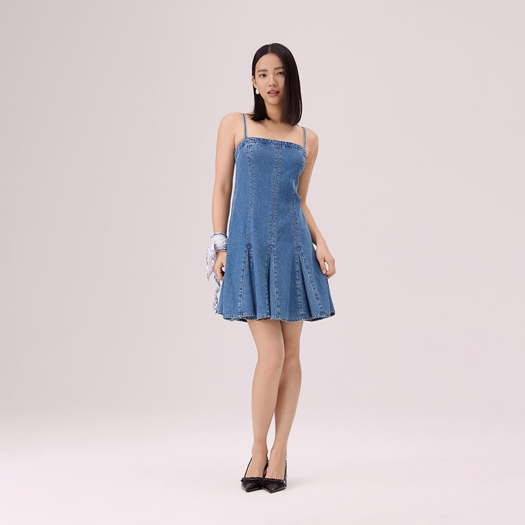 Levis Soft Comfortable Breathable Versatile Slim Fit Denim Slip Dress Women Dresses 005NY-0001