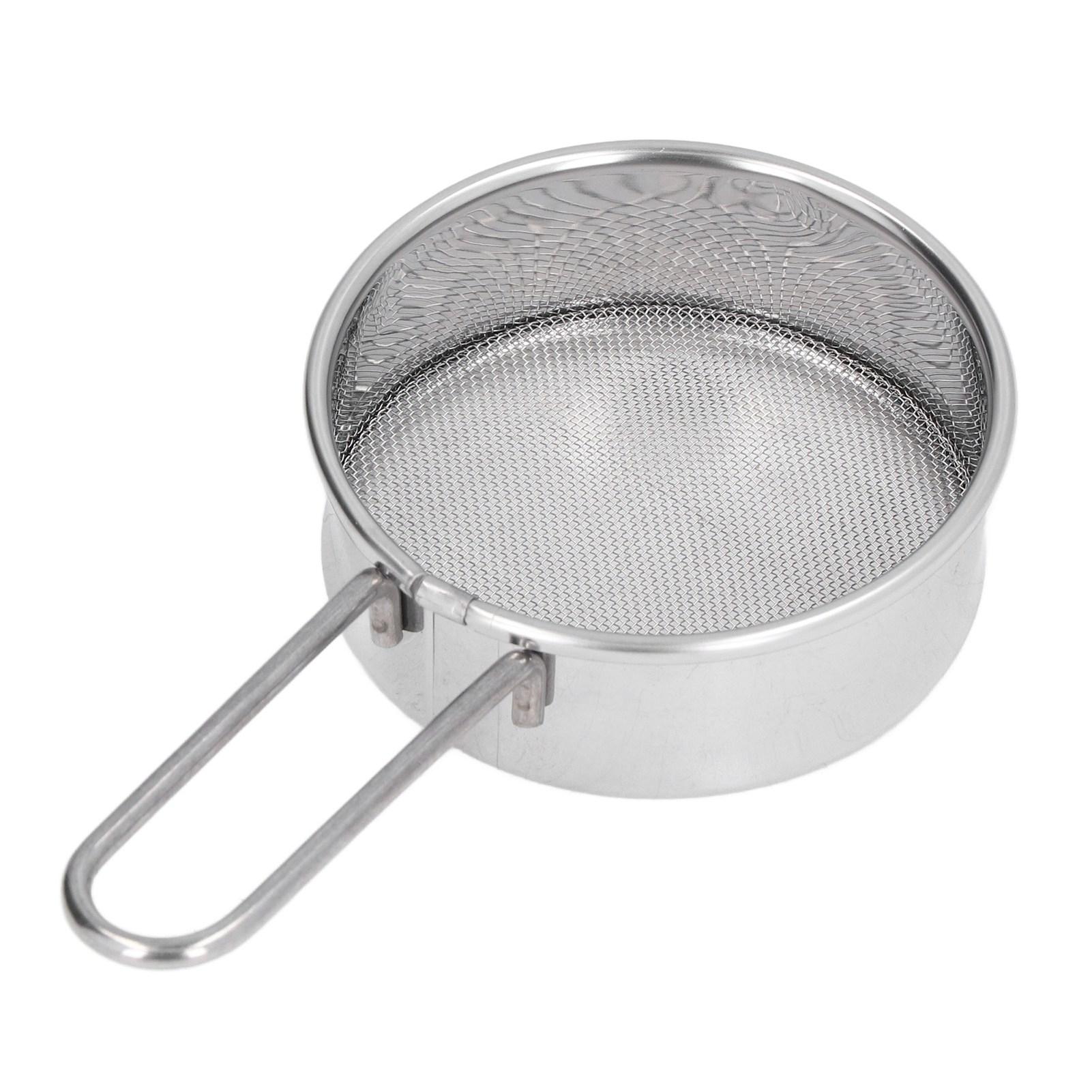 

Мини Круглое Сито для Муки 304 Нержавеющая Сталь Мелкое 40 Меш Маленькое Профессиональное Сито для Муки для Домашних Пекарен Кондитерских