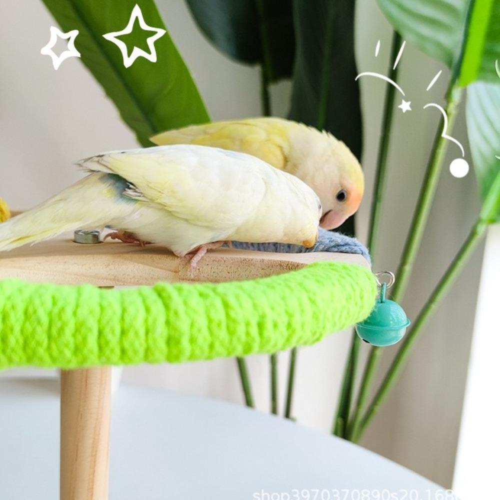 Portable Parrot Rotating Stand Wood Bird Perches Pole Creative Bird Training Stand  Cockatoo