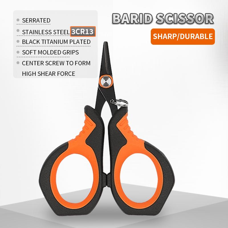 1PC Carp Fishing Barid Scissor Serrated Cutting Edge Braid Line Scissor Stainless Steel Scissors Carp Fishing Tool Equipment