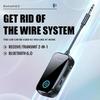 Bluetooth 6.0 Audio Transmitter and Receiver 2 In 1 Wireless 3.5mm Aux Audio Adapter Bluetooth Transmitter for TV Car Headphones