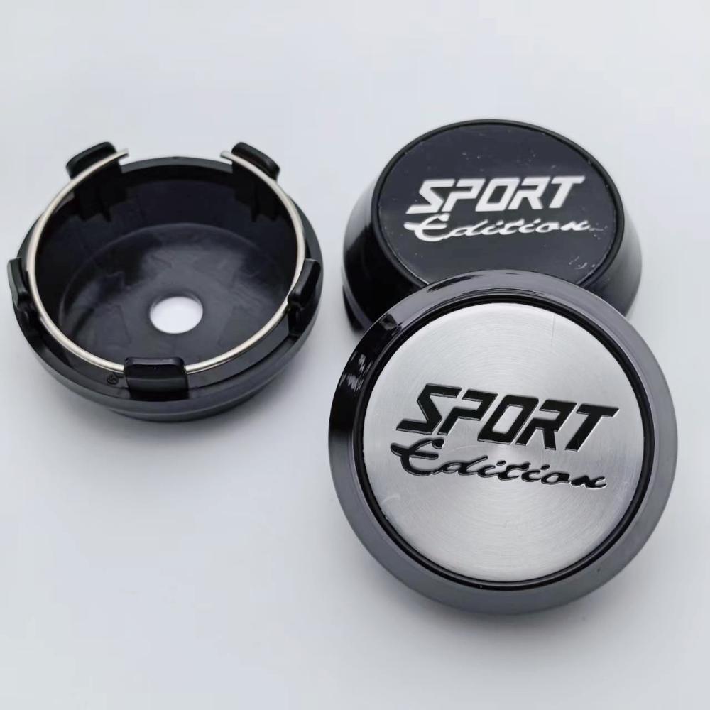 4pcs 60MM ( 56MM I.D) SPORT Edition Logo Emblem Car Wheel Center Caps High Cap Wheels Hub Rim Hubcaps Cover Replace Accessories