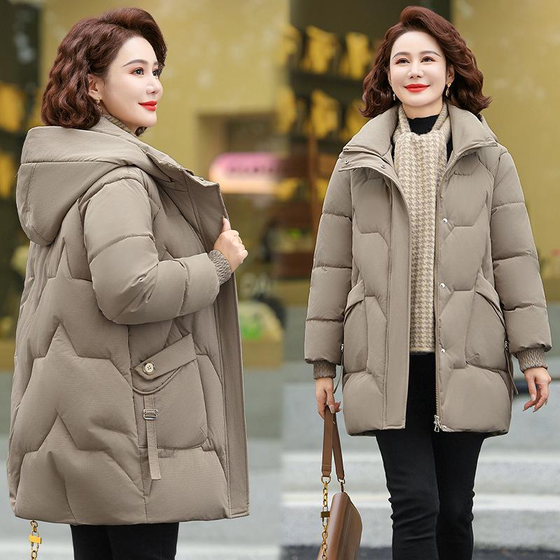 Stylish 2025 Winter Warm Cotton Coat for Middle-Aged & Elderly Women