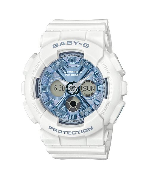 Casio Men s Resin 100M Water Resistant Analog Shock Resistant Quartz Watch BA-130-7A2 белый