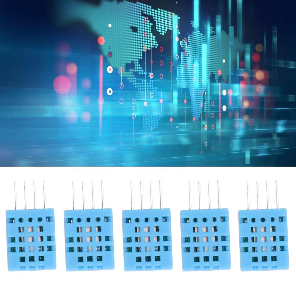 5PCS Digital Temperature & Humidity Sensor 3.3V-5.5V -20 to 60°C DHT11 Module Anti Interference High Sensitivity