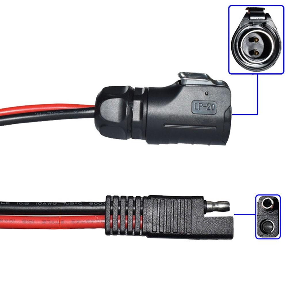 10AWG SAE 2 Pin To LP-20 Power Industrial Circular Connector for Solar RVs Cable