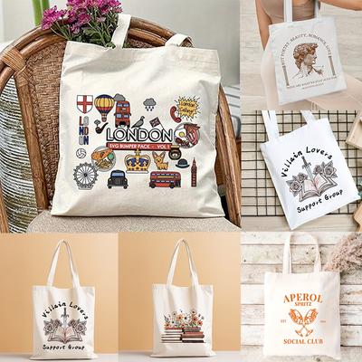 Borsa Tote in Tela Resistente Death Poet Society Motivo College Scuro Borsa a Spalla Shopping Pieghevole