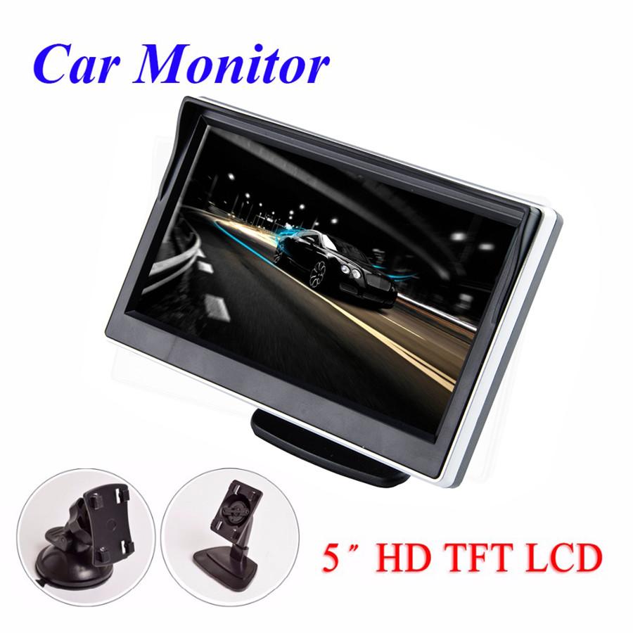 5"TFT LCD Color HD Monitor+2 Bracket For Car Parking Reverse Backup Camera DVD