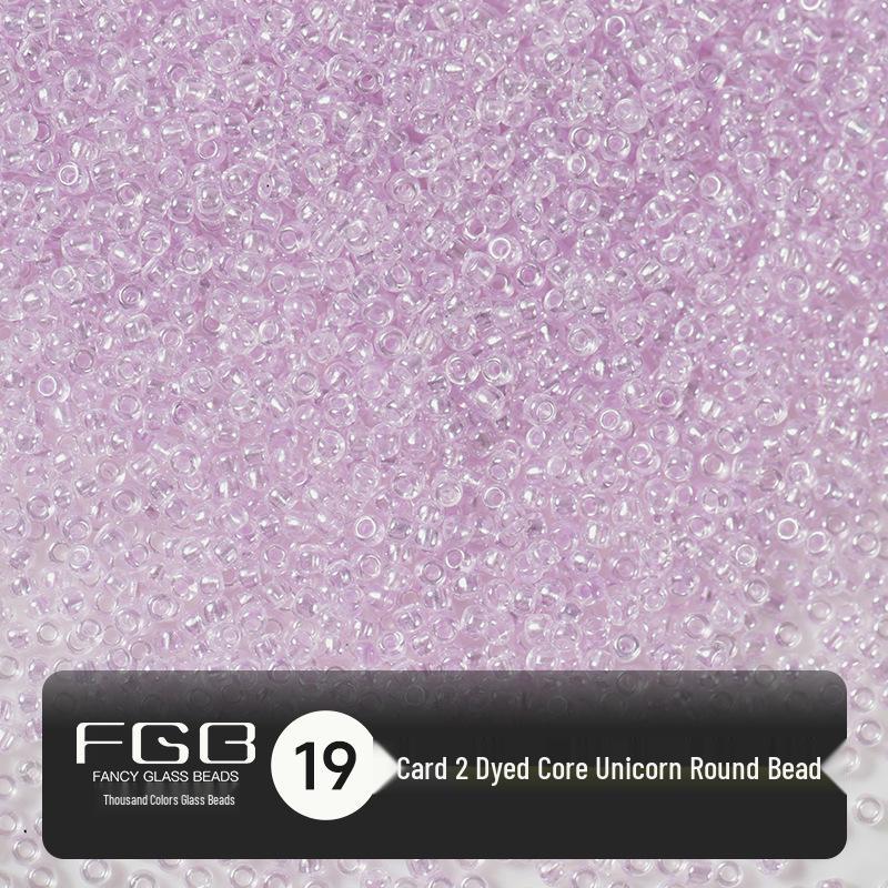 Thousand Color Unicorn Heart Glazed 2mm Round Glass Seed Beads for DIY Jewelry Accessories