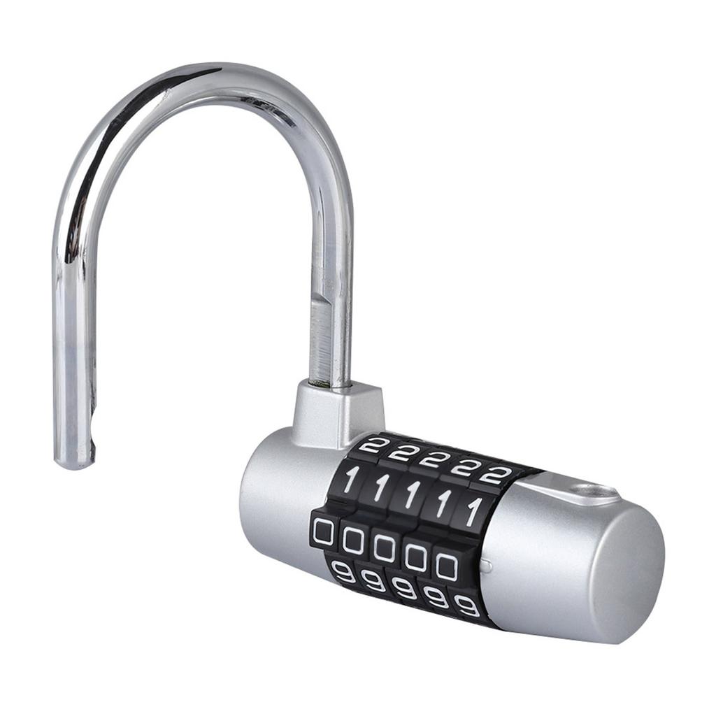 5 Digit   Lock Padlock U shaped Suitcase Door Combination Lock Red