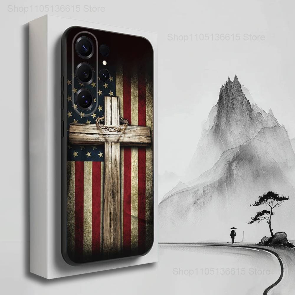

Cool Art Americans Flag Case For Samsung S10,Plus,S9,S22,S25,Ultra,S24,S21,S20,S23,FE,Lite,Soft Silicone Black SamsungS24ULTRA
