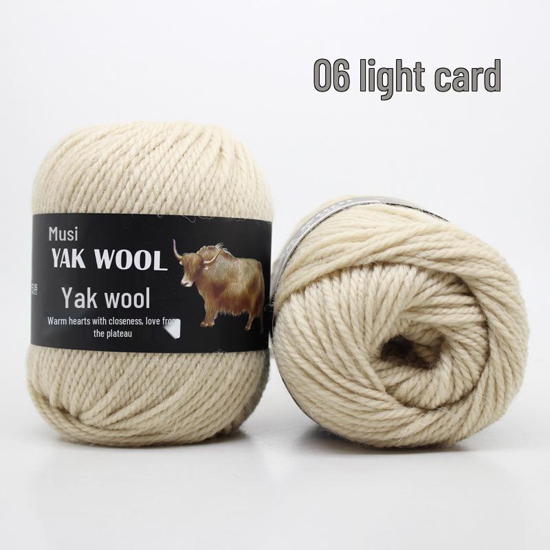 Hand-Knitted Medium-Thick Yak Wool Yarn for Scarves, Hats, Coats, Vests, and Sweaters