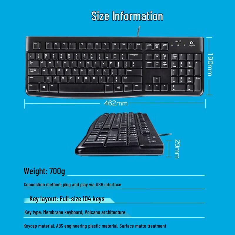 Logitech K120 Wired Keyboard