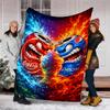 Cola Vs Pepsi Print Flannel Blanket, Soft Warm Lightweight Throw Blanket for Living Room,Sofa Bed Camping Office