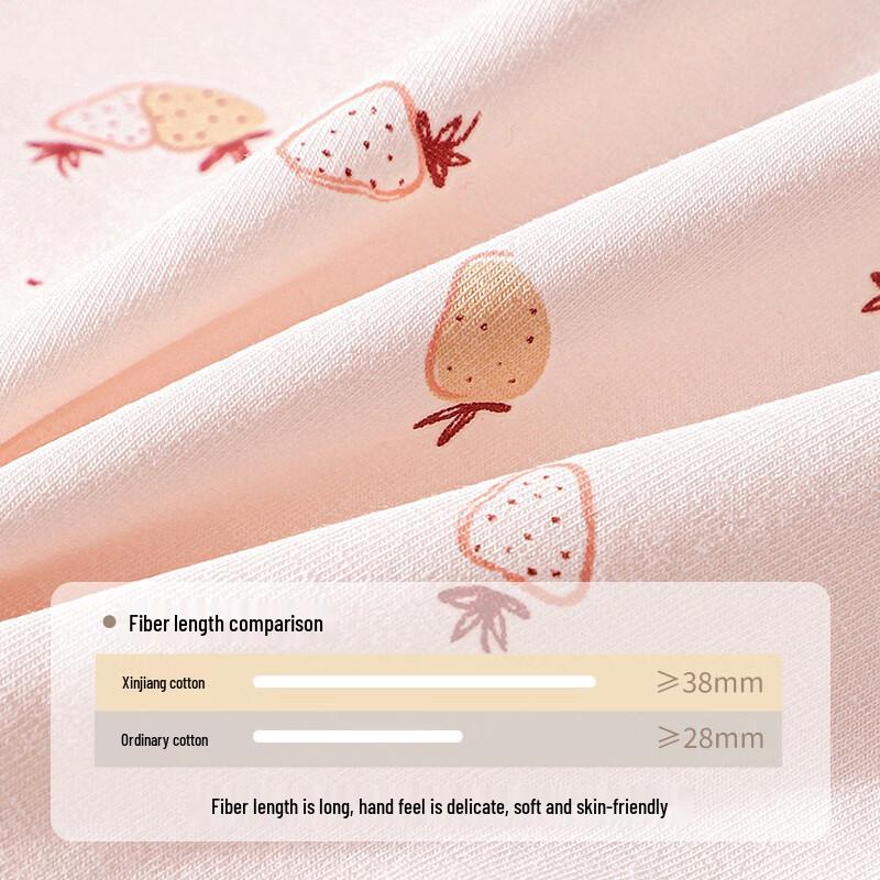 LANSWE Women's Pure Cotton Antibacterial Mid-Waist Seamless Briefs (3-Pack)