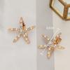 1Pc Fashion European and American Starfish Hairpin Women's Disc Hair Headgear Pearl Hairpin Ocean Hairpin