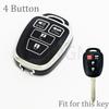 4 Buttons New Tpu Car Key Case Cover Shell For Toyota Prius Corolla Yaris Avensis Camry Rav4 2012 2013 2014