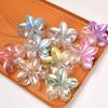 Frangipani Gradient Summer Shark Claw Clip: Beach Style Flower Updo Headwear.