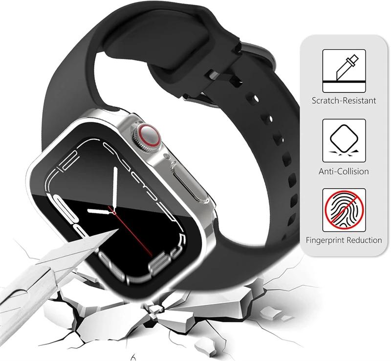 Waterproof Hard PC Screen Protector for Apple Watch 10 9 8 45mm 44mm 42mm 46mm 49mm Full Case Cover for IWatch Ultra 7 SE 6 5