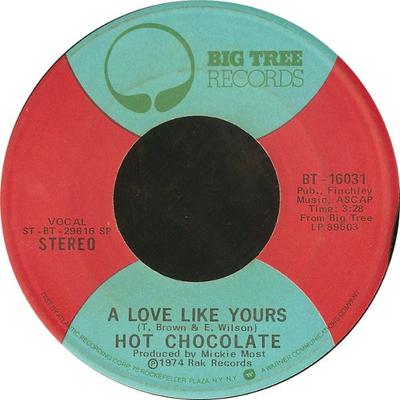 7inch Record HOT CHOCOLATE - Emma  BT16031 Big Tree Record 1974 US Rock Used