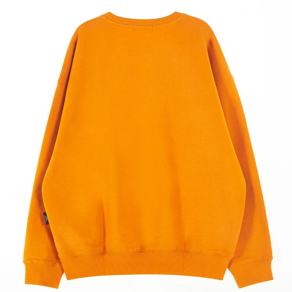 ASTRAL PROJECTION Oversized Drop Shoulder Matrix Dalgona Sweatshirt_Orange