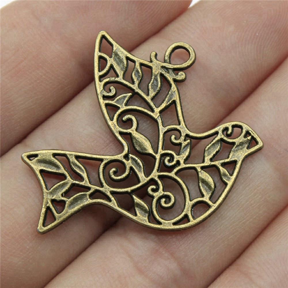 

Чоловічі ювелірні вироби з підвісками «Пташки» Масивні персоналізовані товари для мистецтва A16-10pcs-36x32mm