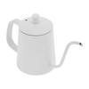 Gooseneck Coffee Pot, Drip Kettle, 350ml, Narrow-Mouth Stainless Steel, Coffee and Tea, Coffee Drip Pot (White)