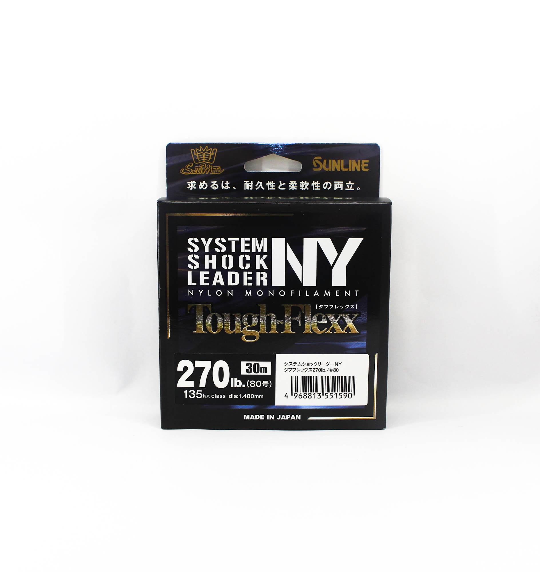 Sunline Нейлоновый Поводок NY System Shock Leader Tough Flexx 30м 270lb (1590) чистый
