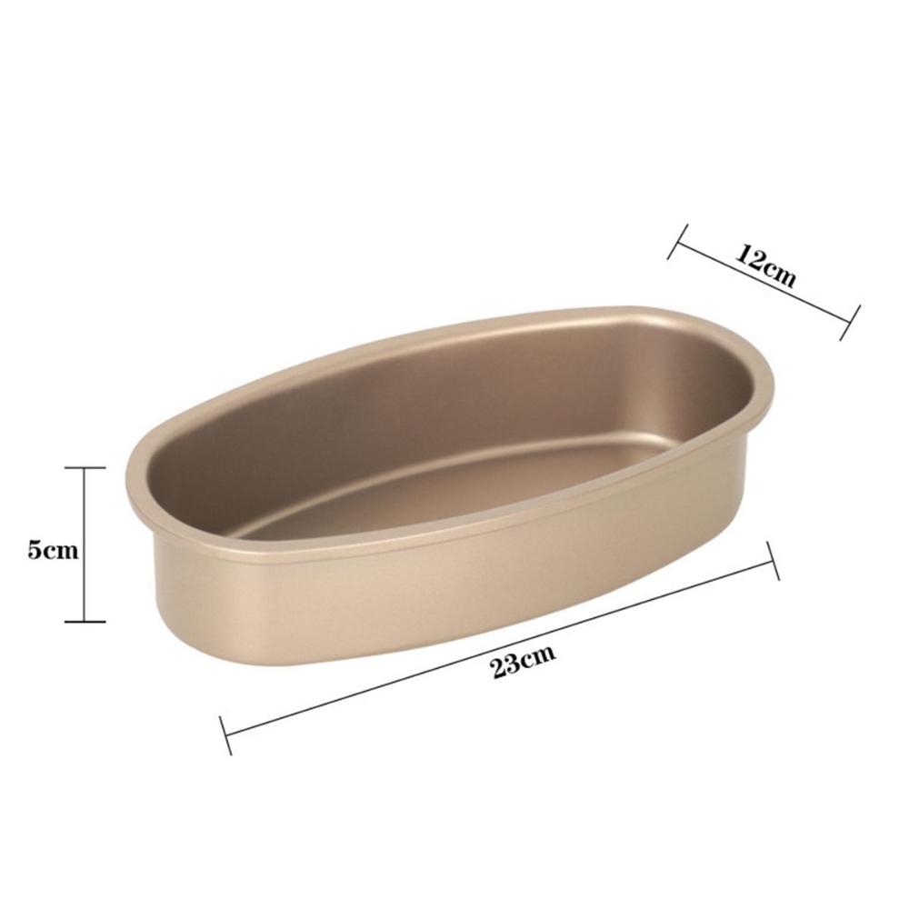 DIY Non-stick Cheese Cake Tin Oval Shaped Carbon Steel Loaf Tray Bread Mould Baking Tool Cake Pan