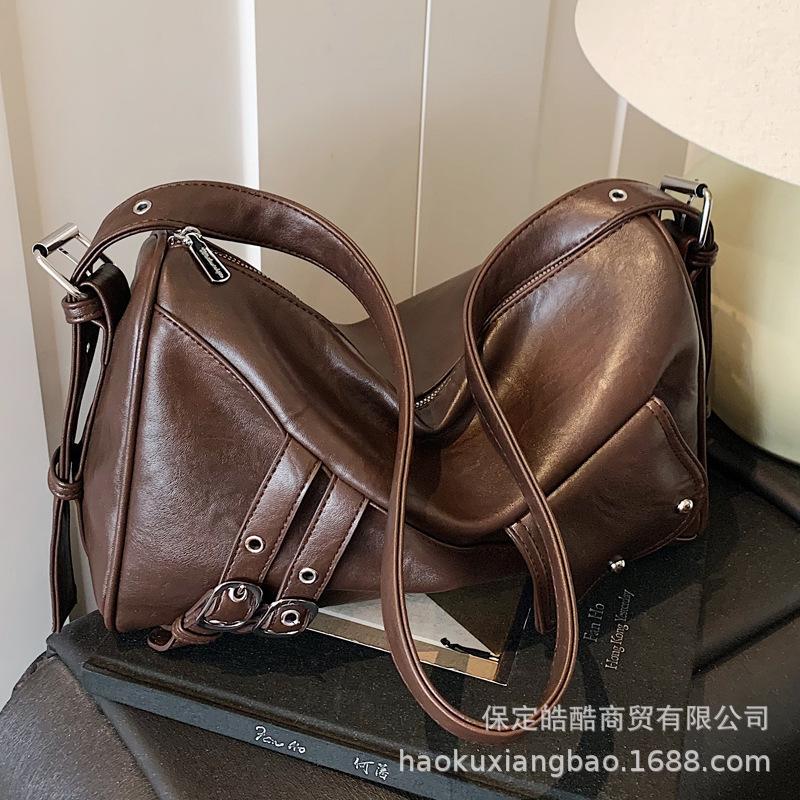 Retro Fashion 2025 New Large-capacity Commuter Tote Bag Light Luxury Niche High-end Messenger Bag Shoulder Bag