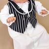 Material Made in Japan Tuxedo Design Newborn Baby Dress Set with Hat for Shrine Visits and Hospital Leave Black Boys' Spring/Autumn