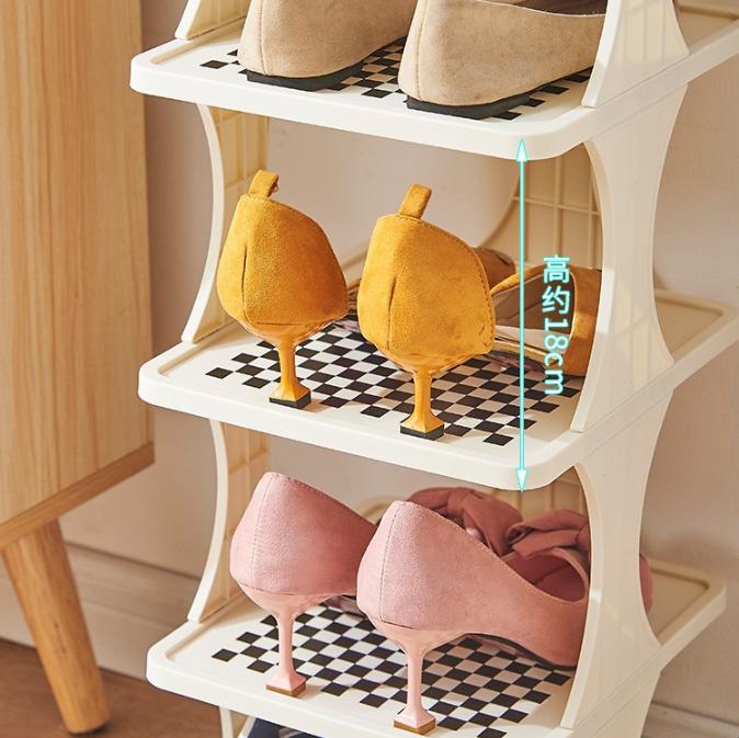 Kompaktes Schuhregal, perfekt für kleine Räume und schmale Eingänge – mehrschichtiger Schuhschrank für Zuhause, Büro und Schlafsäle