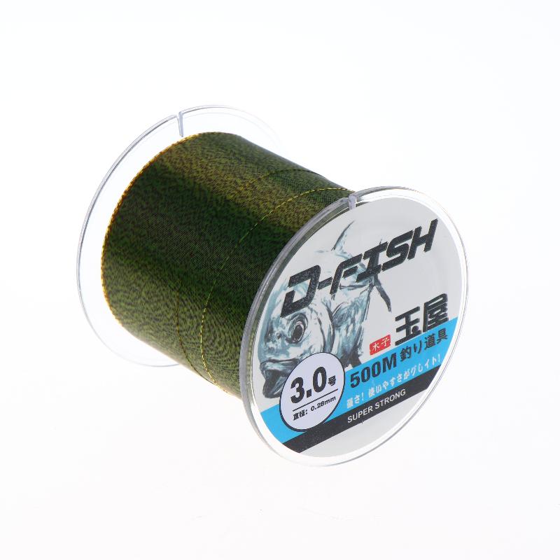 500M 3D Spotted Invisible Fishing Line Color Changing Monofilament Fishing Line Speckle Fluorocarbon Coated Carp Fishing Pesca