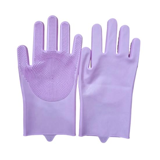 Pet Cleaning Gloves, Anti-Slip Pet Grooming Gloves, Silicone Soft Tooth Bathing Massaging Gloves, Multipurpose Glove for Pet Care And Household