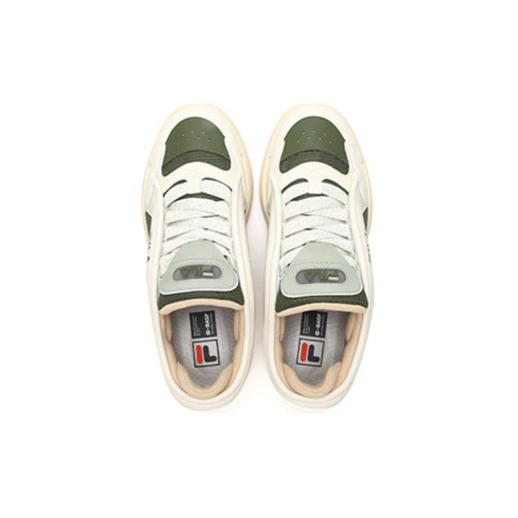 Fila MIX 2 Height Increasing Low Top Skateboard Shoes Men's White Green F12M412201FPC