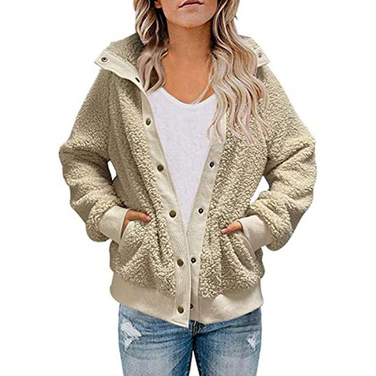 ladies fluffy fleece jacket