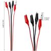 4 Pairs 1M Alligator Clips Electrical, Insulated Test Leads with Alligator Clips, Stamping Double-ended Jumper Wires