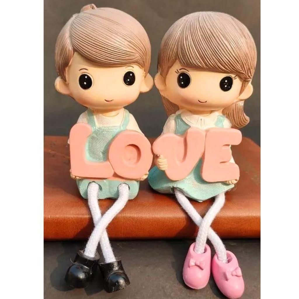 1 Set Hanging Legs Romantic Couple Showpiece | Cute Boy &Girl | Gift for Him/Her, Mother's Day,Home Décor, Living Room,