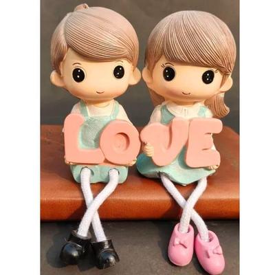 1 Sada Visící Nohy Romantický Pár Figurka | Roztomilý Chlapec a Dívka | Dárek pro Něj/Ji, Den matek, Domácí dekorace, Obývací pokoj, Ložnice