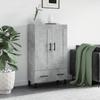vidaXL Sideboard Concrete Grey 69.5x31x115 Cm Wood-based Panel