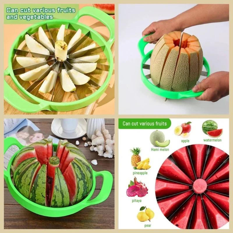 Fruit Slicing Tool Manual Watermelon Slicers Cutter Stainless Steel Creative Labor-Saving Large Fruit Dividers Kitchen Gadgets
