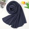 Newest Pleated Bubble Chiffon Instant Hijabs Plain Crinkle Shawls Scarf Lady High Quality Soft Thick Muslim Wraps 180*85Cm