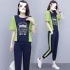 Spring and Summer Short-sleeved Sportswear Fashion Casual Two-piece Suit for Women with Western Style
