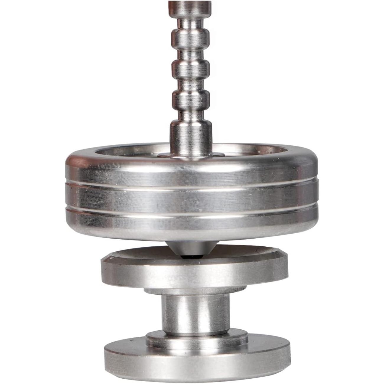 

2 в 1 металлический спиннинг волчок Fidget Spinner для взрослых детей точные игрушки гироскоп подарок нержавеющая сталь керамическая бусина 4*3*3cm серебряный