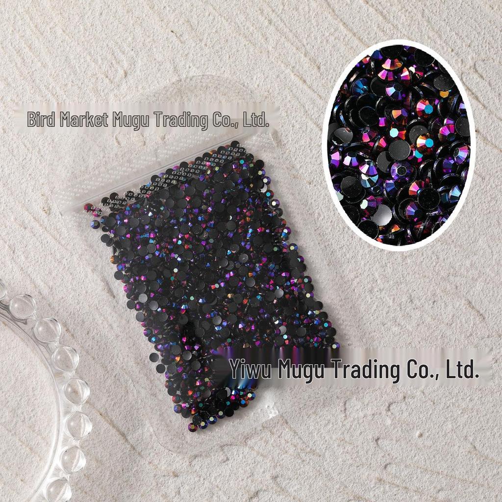 Jelly 3mm AB White Flat-Back Rhinestone for Nail Art