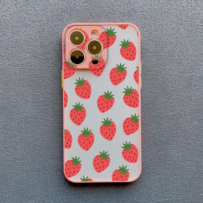 Color Fruits Banana Strawberry Phone Case For iPhone 14 13 12 11 Pro Max Mini 15 Pus Pro Max X XS XR 7 8 Plus Shockproof Covers