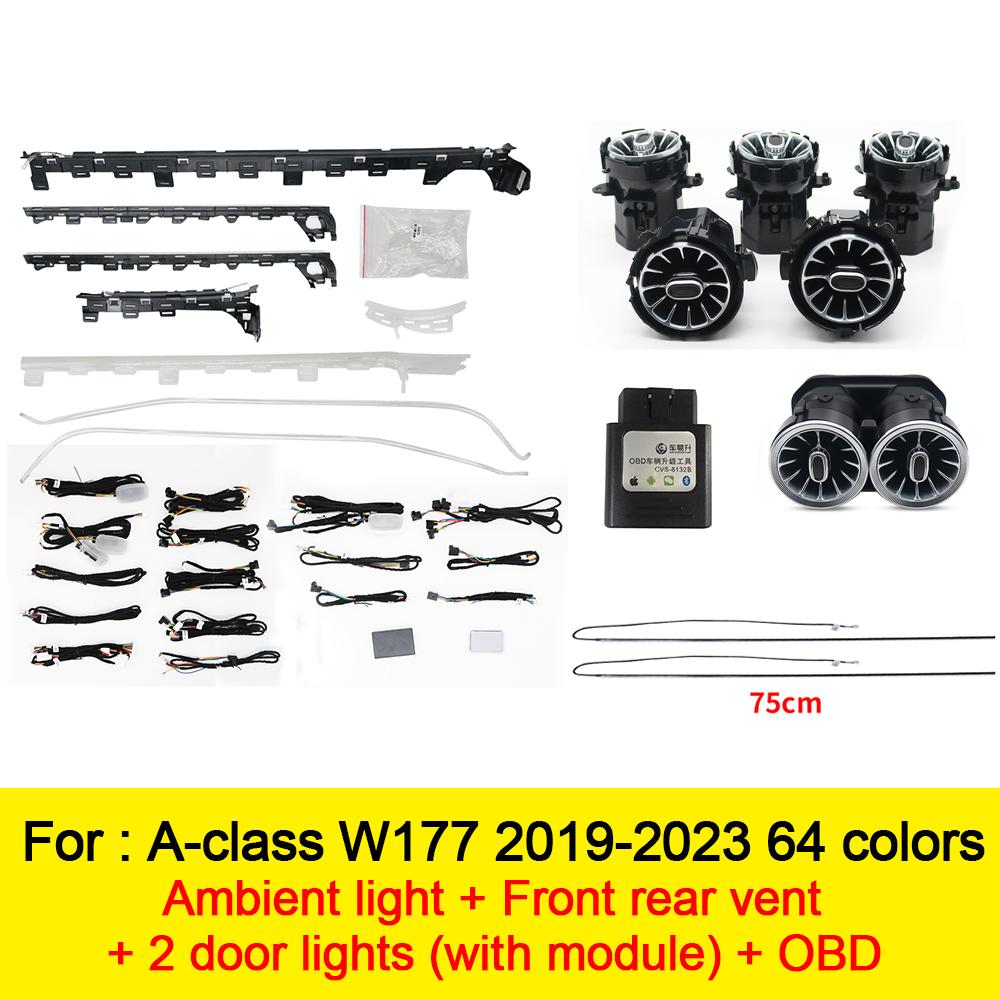 

Ambient Light For Mercedes-Benz W177 W118 64 Colors LED Illuminated Atmosphere Star Panel Ambient Light Advanced Air Outlet